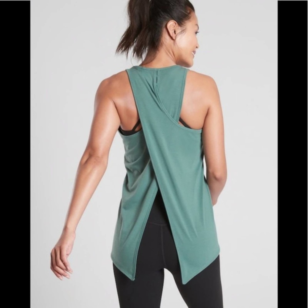 Athleta Essence Vital Tie Back Tank Top WHITE XXS - Picture 10 of 16